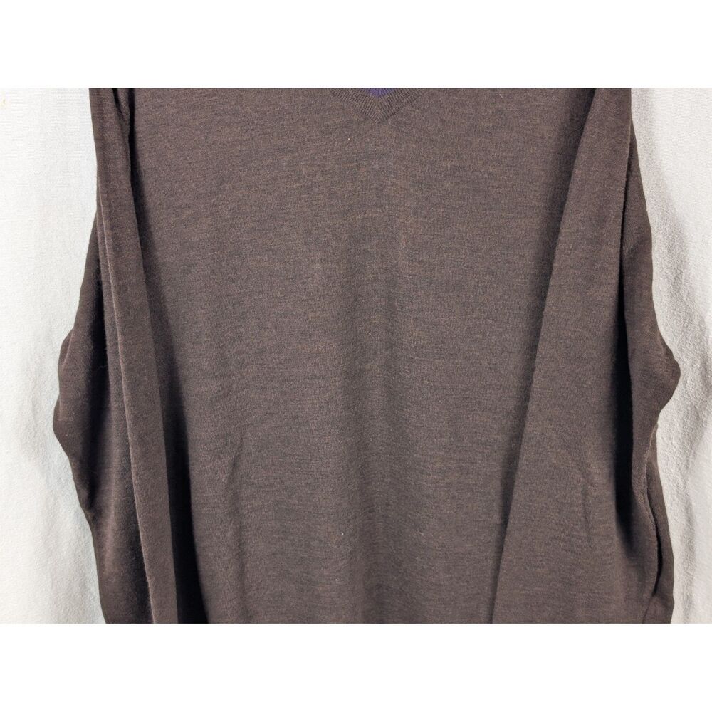 Robert Graham Wool V-Neck Sweater Brown Men's Size 3XL/XXXL - Picture 3 of 16